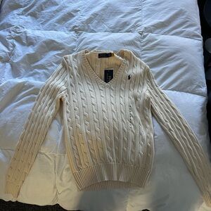 Ralph Lauren Ivory Cable Knit Pullover